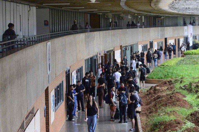 Universidade de Brasília: alunos relatam medo de represálias por parte de outros estudantes e evitam temas polêmicos dentro do câmpus -  (crédito:  Marcelo Ferreira/CB/D.A Press)