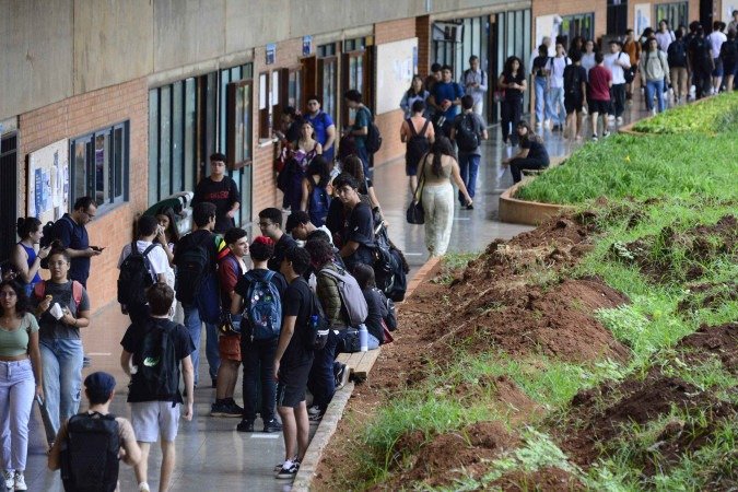 istração Superior da UnB garante que forças de segurança pública do DF e a PF foram acionadas para garantir a ordem no câmpus.
- (crédito: Marcelo Ferreira/CB/D.A Press) istração Superior da UnB garante que forças de segurança pública do DF e a PF foram acionadas para garantir a ordem no câmpus.
- (crédito: Marcelo Ferreira/CB/D.A Press)
