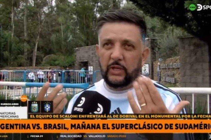 Flaviano, brasileiro que torce para a Argentina -  (crédito: Reprodução)