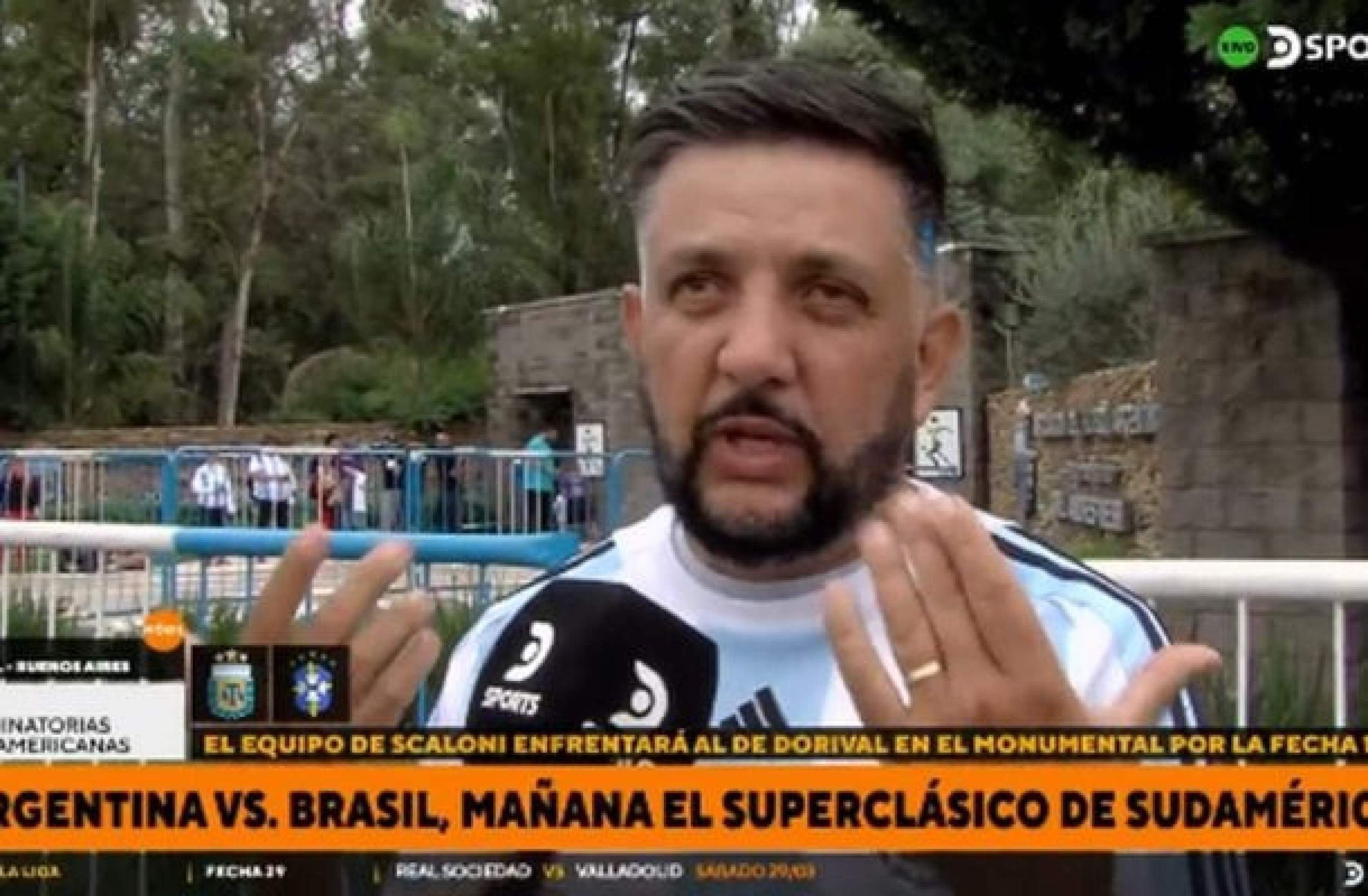 Torcedor da Argentina, brasileiro viaja 2.222 km para acompanhar a seleção: ‘amor especial’