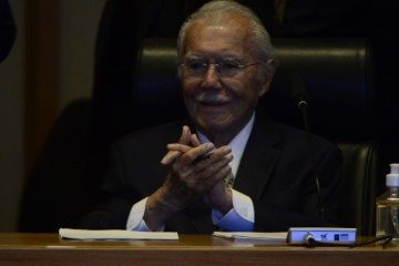 José Sarney recebe homenagem na Câmara Legislativa do DF -  (crédito: Marcelo Ferreira/CB/DA Press)