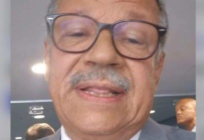 O desembargador postou nas redes sociais o momento em que é impedido de entrar na Primeira Turma
 -  (crédito: Reprodução)