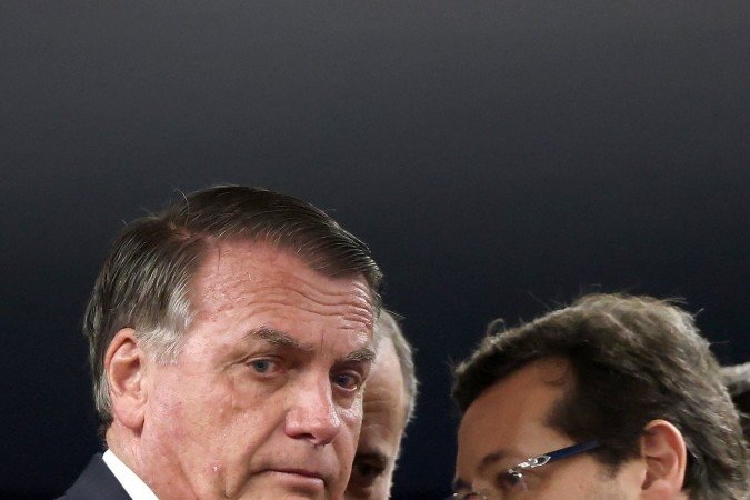 Bolsonaro durante julgamento do inquérito do golpe