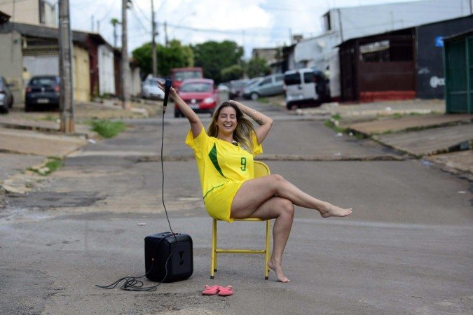 Cantora Juliana Marques: orgulho de Ceilândia e da história da cidade -  (crédito:  Marcelo Ferreira/CB/D.A Press)
