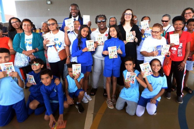  26/03/2025. Ed Alves CB/DA Press. Brasil. O Ministério dos Direitos Humanos e da Cidadania (MDHC) e o Instituto Mauricio de Sousa lançam a revista em quadrinhos ?Turma da Mônica em: Intergeracionalidade?. Na Escola Classe 503, no Itapoã (DF). O evento contará com a presença da ministra Macaé Evaristo.