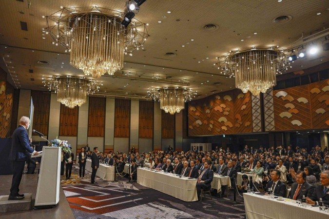 Lula participou do encerramento do Fórum Empresarial Brasil-Japão, em Tóquio, no Japão - (crédito: Ricardo Stuckert/PR) Lula participou do encerramento do Fórum Empresarial Brasil-Japão, em Tóquio, no Japão - (crédito: Ricardo Stuckert/PR)