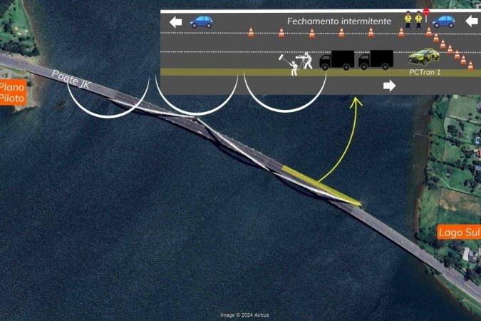 Trânsito na Ponte JK será alterado na madrugada desta quinta (27)