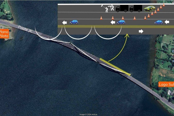 Trânsito na Ponte JK será alterado na madrugada desta quinta (27)