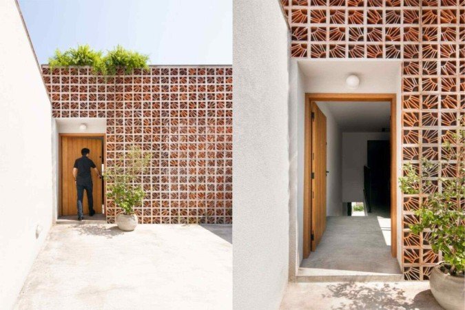 Brises, cobogós e muxarabis são itens inteligentes que elevam qualquer projeto (Projeto: Rawi Arquitetura + Design | Imagem: Juliana Deeke) - (crédito: EdiCase) Brises, cobogós e muxarabis são itens inteligentes que elevam qualquer projeto (Projeto: Rawi Arquitetura + Design | Imagem: Juliana Deeke) - (crédito: EdiCase)