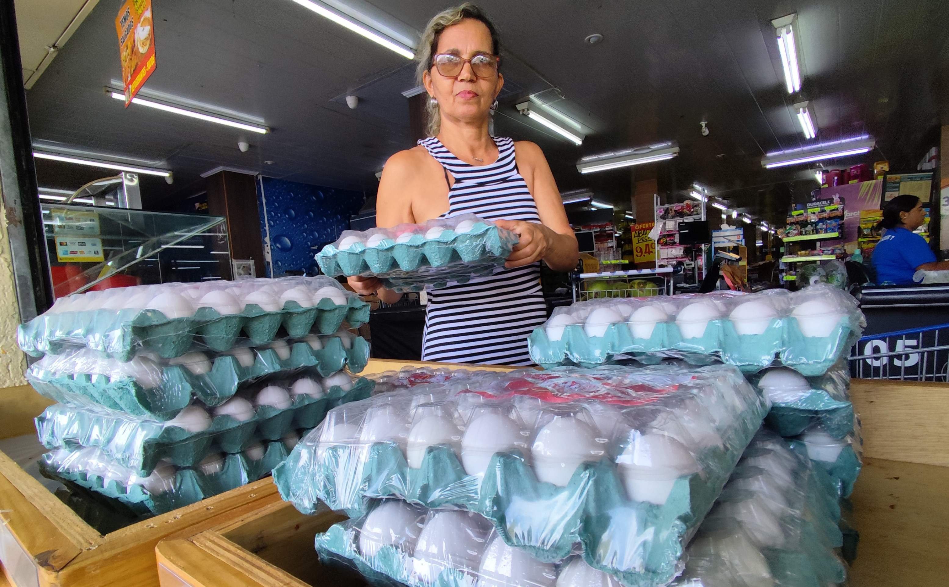 A vegetariana Marizete Ferreira lamenta que o valor do ovo tenha dobrado 