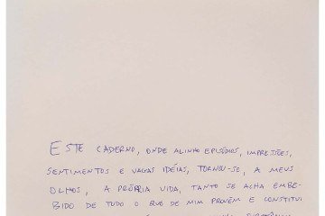 Manuscrito de O escutador, de Carlos Marcelo