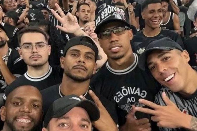 Gabriel Magalhães esteve na Neo Química Arena para acompanhar o Corinthians -  (crédito: Reprodução)
