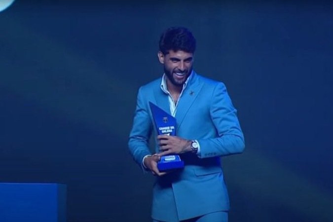 Yuri Alberto recebeu três prêmios nesta sexta-feira -  (crédito: Foto: Reprodução/Canal Paulistão)