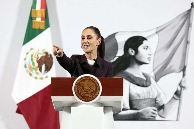 Claudia Sheinbaum, presidente do México - (crédito: Sergio Morales / AFP) Claudia Sheinbaum, presidente do México - (crédito: Sergio Morales / AFP)