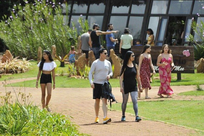  30/03/2025. Crédito: Minervino Júnior/CB/D.A Press. Brasil.  Brasilia - DF. Final de semana de entrada gratuita para a população no Jardim Botânico de Brasília..