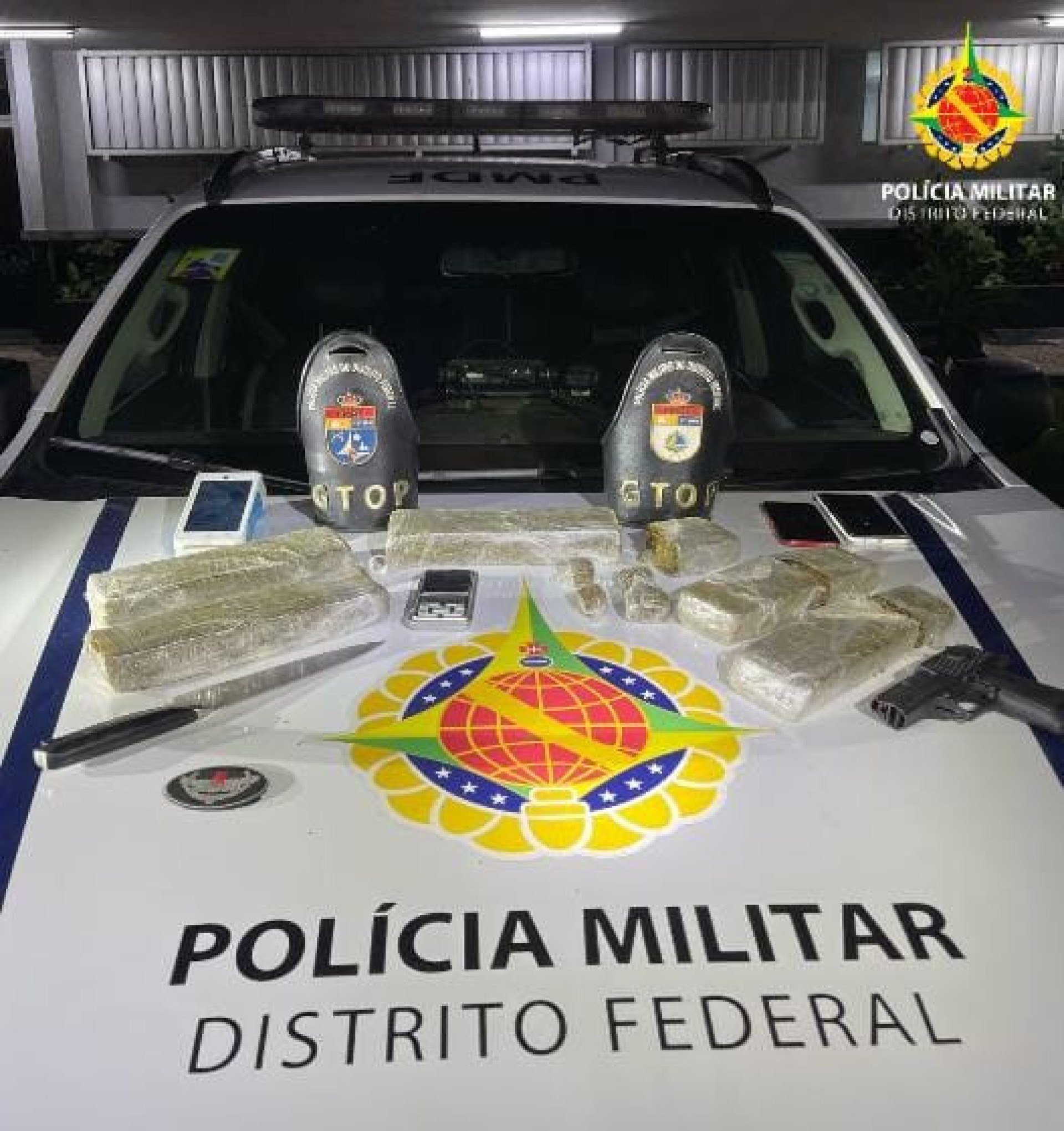 Três criminosos são presos com mais de 5 kg de maconha no Recanto das Emas