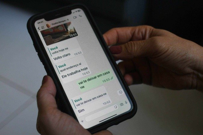 A última conversa com a filha ficou registrada no celular da mãe 