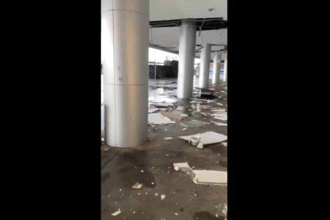 Fortes chuvas em Porto Alegre causaram prejuízos a dupla Gre-Nal -  (crédito: Foto: Reprodução)