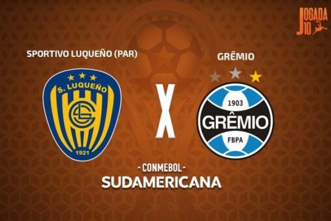Sportivo Luqueño e Grêmio se enfrentam, nesta quarta-feira (02/04), pela primeira rodada do Grupo F da Sul-Americana - (crédito: Foto: Arte / Jogada10) Sportivo Luqueño e Grêmio se enfrentam, nesta quarta-feira (02/04), pela primeira rodada do Grupo F da Sul-Americana - (crédito: Foto: Arte / Jogada10)