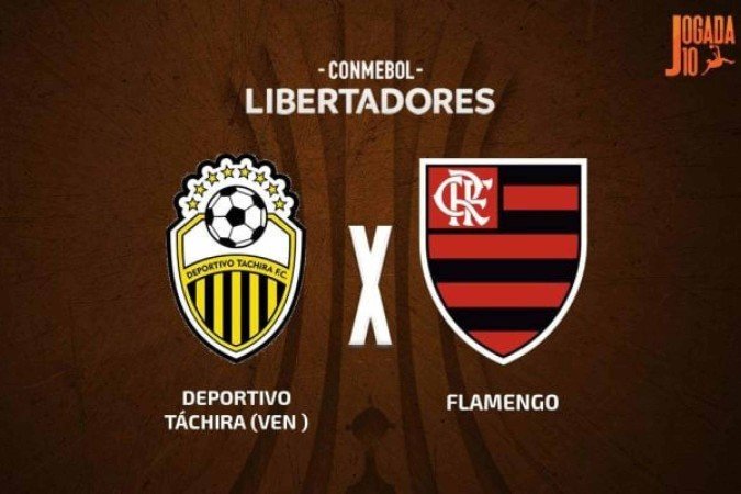 Flamengo estreia na Libertadores contra o Deportivo Táchira, nesta quinta-feira - (crédito: Arte: Jogada10) Flamengo estreia na Libertadores contra o Deportivo Táchira, nesta quinta-feira - (crédito: Arte: Jogada10)