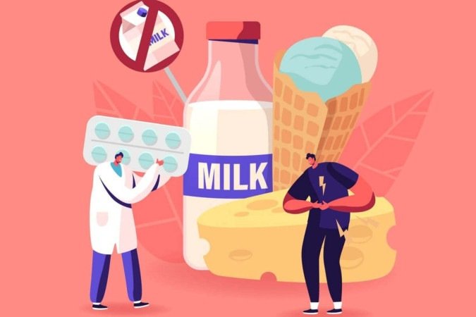 A intolerância à lactose pode ter diversas causas (Imagem: ivector | Shutterstock) - (crédito: EdiCase) A intolerância à lactose pode ter diversas causas (Imagem: ivector | Shutterstock) - (crédito: EdiCase)
