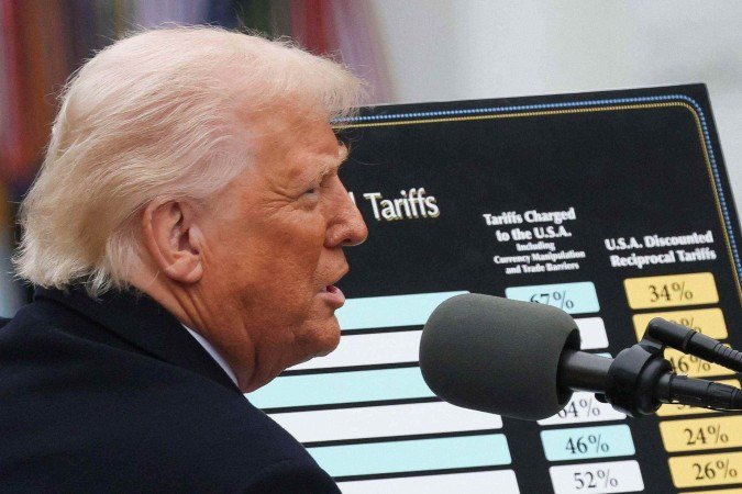 Tarifaço de Trump deve desatar guerra comercial global, dizem analistas - (crédito: PA-EFE/REX/Shutterstock) Tarifaço de Trump deve desatar guerra comercial global, dizem analistas - (crédito: PA-EFE/REX/Shutterstock)