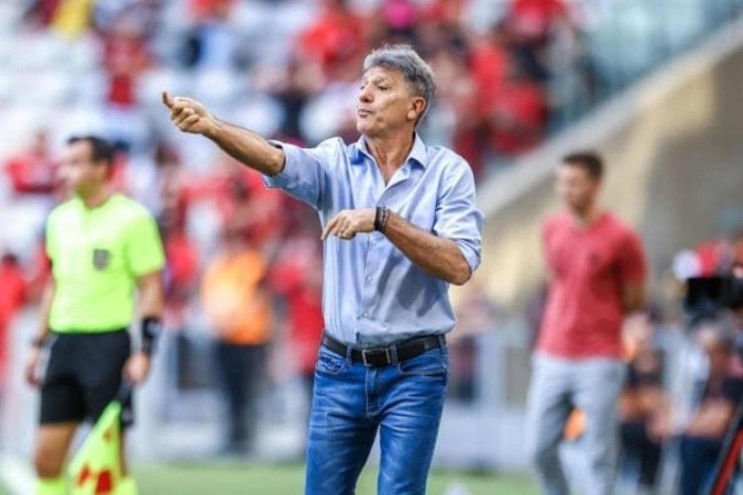 Renato Gaúcho pode ser o novo treinador do Fluminense para a sequência da temporada -  (crédito: Foto Lucas Uebel/Grêmio)