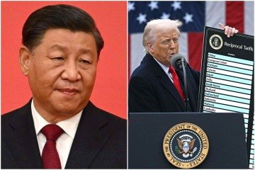 Xi Jinping e Donald Trump -  (crédito: Noel Celis/AFP e Brendan SMIALOWSKI/AFP)
