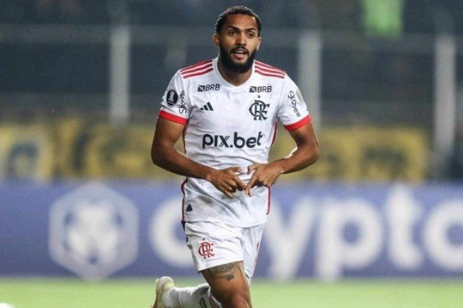 Juninho marca de peito em vitória do Flamengo - (crédito: Foto: Gilvan de Souza/Flamengo) Juninho marca de peito em vitória do Flamengo - (crédito: Foto: Gilvan de Souza/Flamengo)
