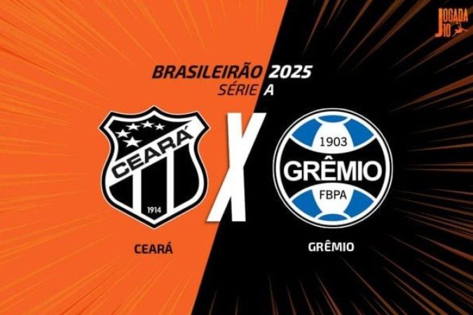Ceará faz seu primeiro jogo em casa pelo Brasileirão. Grêmio tenta o 2º triunfo - (crédito: Foto: Arte Jogada10) Ceará faz seu primeiro jogo em casa pelo Brasileirão. Grêmio tenta o 2º triunfo - (crédito: Foto: Arte Jogada10)