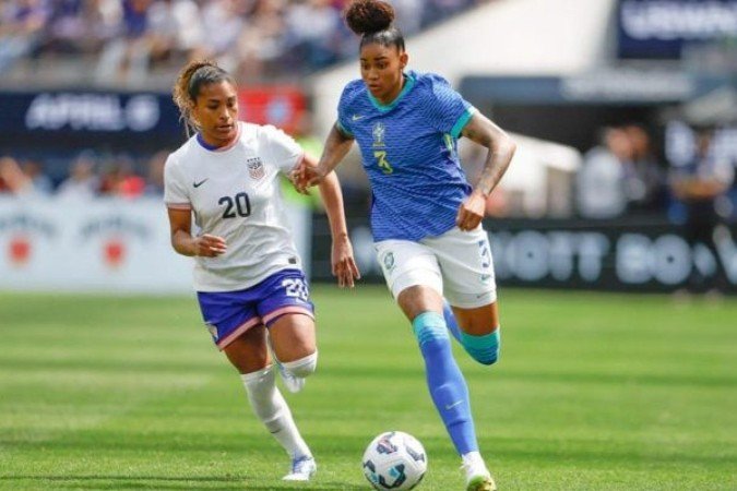 Brasileiras da Seleção tiveram dificuldade para finalizar as jogadas - (crédito: Foto: Rafael Ribeiro/CBF) Brasileiras da Seleção tiveram dificuldade para finalizar as jogadas - (crédito: Foto: Rafael Ribeiro/CBF)