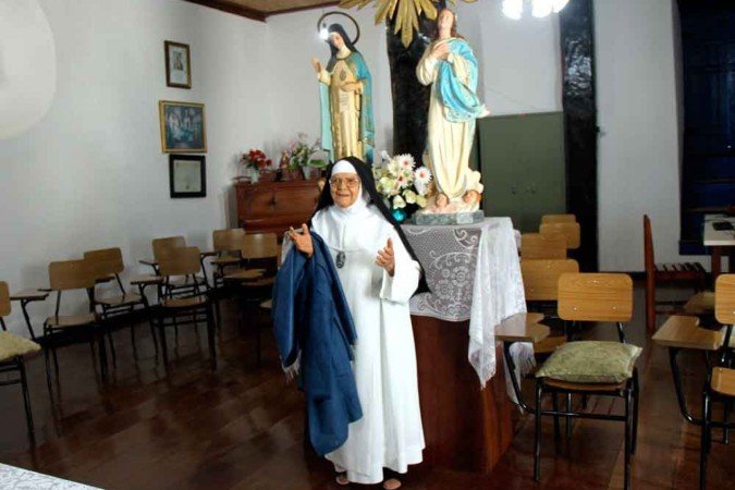 Santa Luzia-MG. Na foto, a irmã Maria Imaculada de Jesus Hóstia no Mosteiro de Macaubas - (crédito: Jair Amaral/EM/D.A Press) Santa Luzia-MG. Na foto, a irmã Maria Imaculada de Jesus Hóstia no Mosteiro de Macaubas - (crédito: Jair Amaral/EM/D.A Press)