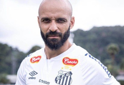 Thacino fez um dos gols do empate do Santos -  (crédito: Divulgação/Santos) -Thacino fez um dos gols do empate do Santos -  (crédito: Divulgação/Santos)