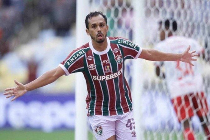 Lima comemora o gol marcado na vitória sobre o Bragantino - (crédito: MARCELO GONÇALVES / FLUMINENSE F.C.) Lima comemora o gol marcado na vitória sobre o Bragantino - (crédito: MARCELO GONÇALVES / FLUMINENSE F.C.)