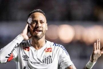 Neymar em ação pelo Santos no Campeonato Paulista -  (crédito: Raul Baretta/ Santos FC.)