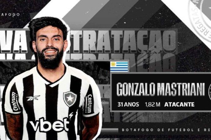 MASTRIANI - Ajudou pouco com o pivô. Mostrou pouquíssimo poder de fogo quando teve sua chance. Parece que está com os pés descalibrados. Saiu para a entrada de Rwan - NOTA 4,5 - Foto: Vitor Silva/Botafogo