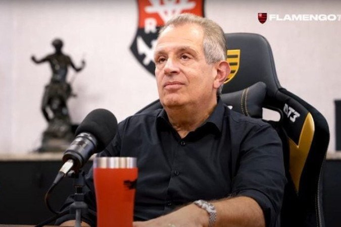 Bap, presidente do Flamengo, em entrevista à FlamengoTV - (crédito: Foto: Reprodução/FlamengoTV) Bap, presidente do Flamengo, em entrevista à FlamengoTV - (crédito: Foto: Reprodução/FlamengoTV)
