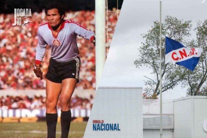 Internacional e Nacional, do Uruguai, prestaram primeiras homenagens a Manga - (crédito: Fotos: Divulgação / Internacional / Nacional-URU) Internacional e Nacional, do Uruguai, prestaram primeiras homenagens a Manga - (crédito: Fotos: Divulgação / Internacional / Nacional-URU)