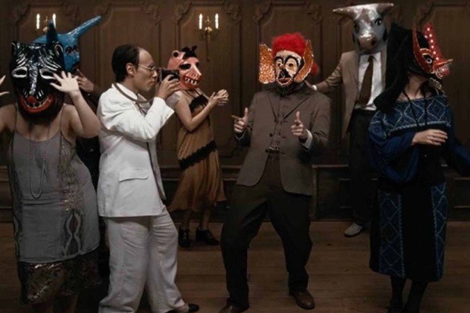  M&aacute;rio desmascarando os estrangeiros, numa das passagens do filme