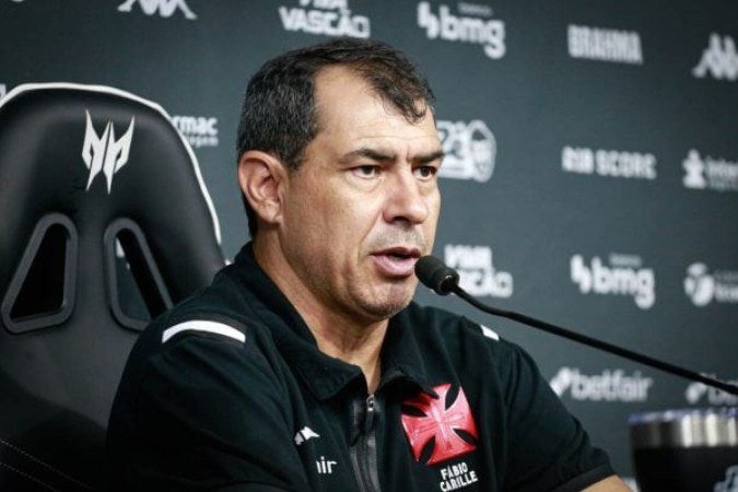 Fábio Carille durante entrevista coletiva - (crédito: Foto: Matheus Lima/Vasco) Fábio Carille durante entrevista coletiva - (crédito: Foto: Matheus Lima/Vasco)