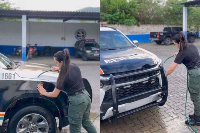 Polícia Militar do Ceará (PMCE) condenou a soldado Mayara Kelly Gomes a dois dias de prisão administrativa - (crédito: Reprodução/Instagram ) Polícia Militar do Ceará (PMCE) condenou a soldado Mayara Kelly Gomes a dois dias de prisão administrativa - (crédito: Reprodução/Instagram )