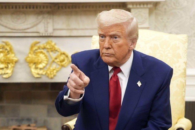 Tarifas anunciadas por Trump causaram quedas bruscas no mercado de ações - (crédito: EPA) Tarifas anunciadas por Trump causaram quedas bruscas no mercado de ações - (crédito: EPA)