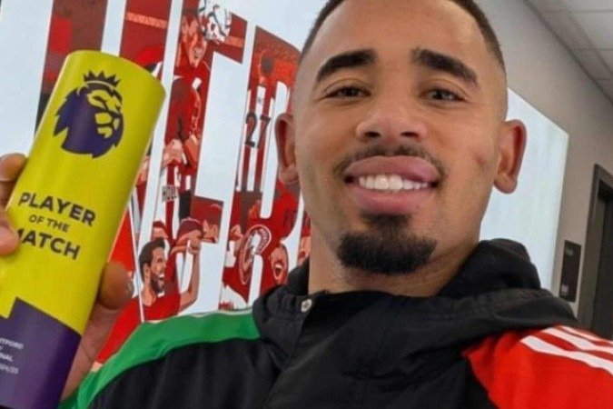 Gabriel Jesus defende o Arsenal - (crédito: Foto: Reprodução/Arsenal) Gabriel Jesus defende o Arsenal - (crédito: Foto: Reprodução/Arsenal)