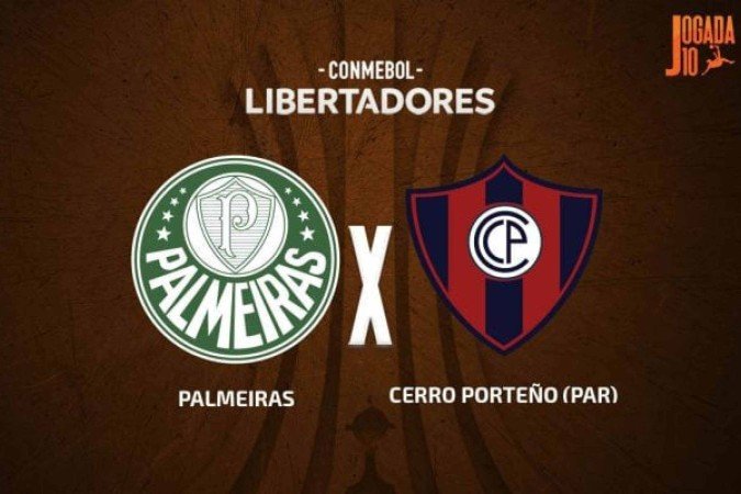 Palmeiras e Cerro Porteño se enfrentam nesta 4ª feira pela Libertadores - (crédito: Foto: Arte Jogada10) Palmeiras e Cerro Porteño se enfrentam nesta 4ª feira pela Libertadores - (crédito: Foto: Arte Jogada10)