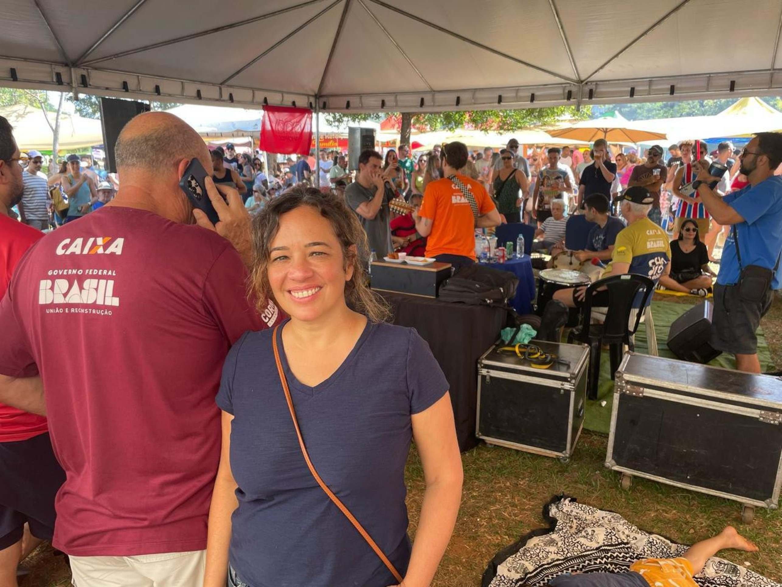 Cristiane adora curtir o som que vem do Choro no Eixo 