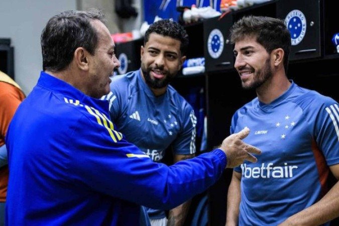 Lucas Silva participou da reunião dos jogadores com Pedro Lourenço - (crédito: Foto: Gustavo Aleixo/Cruzeiro) Lucas Silva participou da reunião dos jogadores com Pedro Lourenço - (crédito: Foto: Gustavo Aleixo/Cruzeiro)