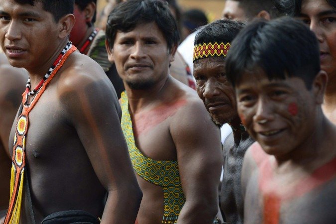  Marcha de indigenas do movimentoTerra Livre na Esplanda dos Ministérios 