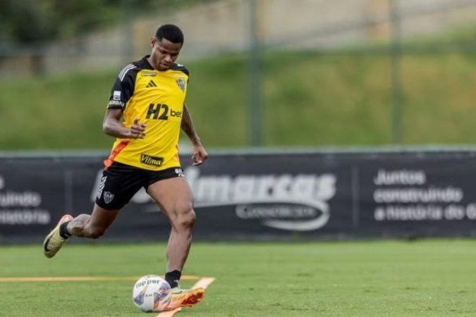 Júnior Santos desfalca Atlético Mineiro - (crédito: Pedro Souza/ Atlético MG) Júnior Santos desfalca Atlético Mineiro - (crédito: Pedro Souza/ Atlético MG)