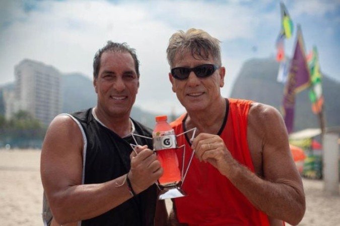 Renato Gaúcho e Edmundo estrelham campanha da Gatorade - (crédito: Imagem: Divulgação / Gatorade) Renato Gaúcho e Edmundo estrelham campanha da Gatorade - (crédito: Imagem: Divulgação / Gatorade)