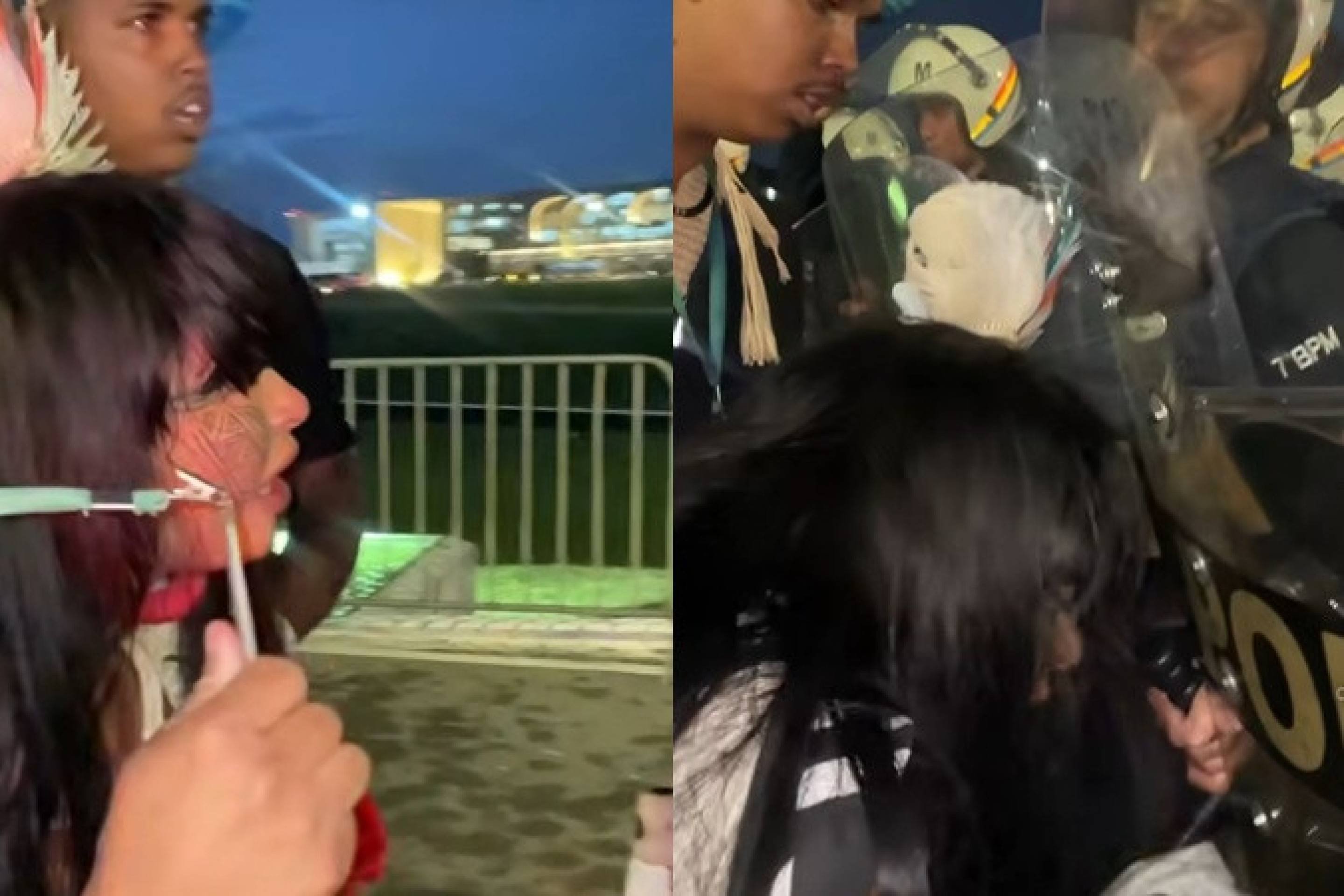 Deputada indígena passa mal após ser atingida por gás de pimenta em manifestação